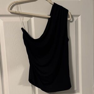 a new day Black One-Shoulder Top